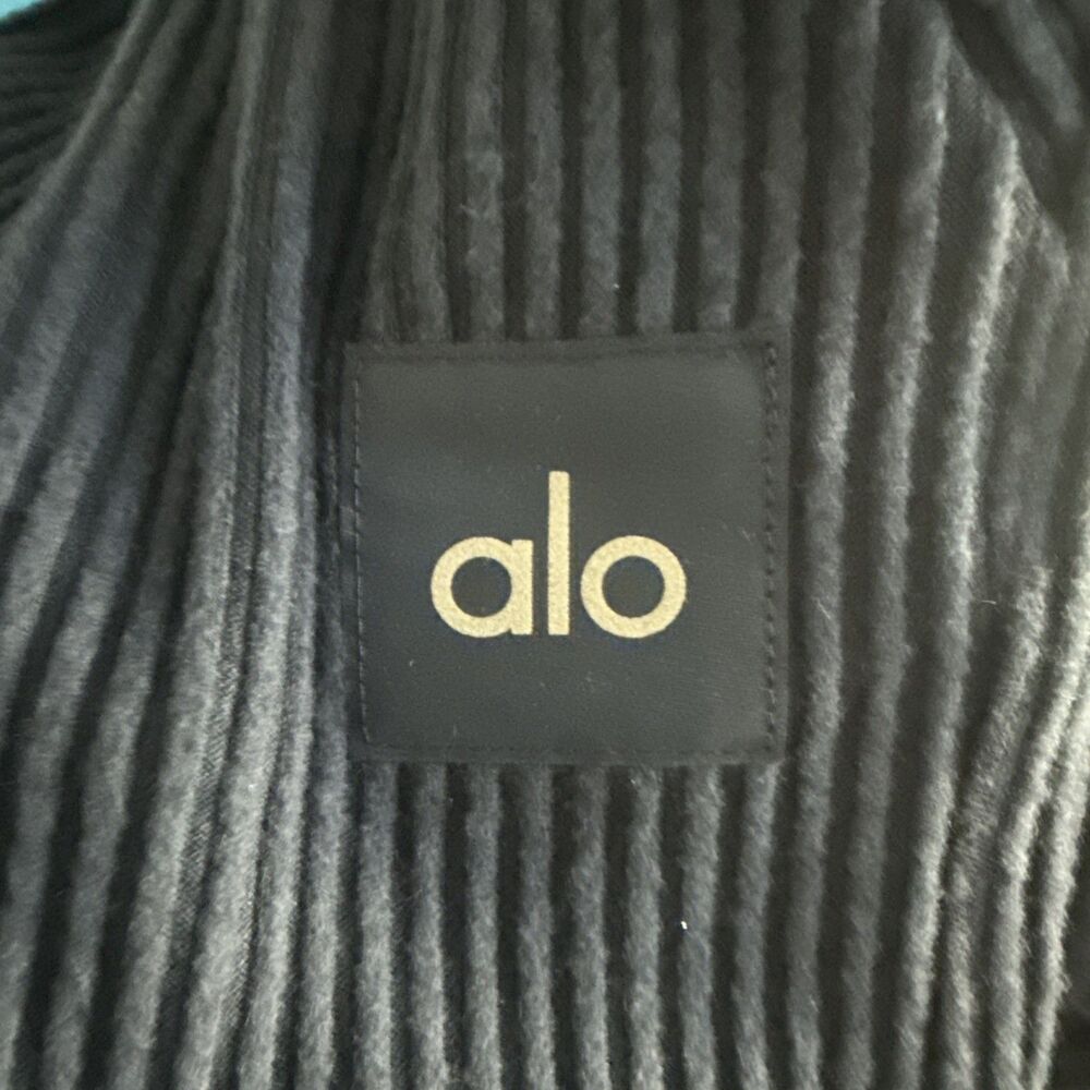 Alo Yoga Wide Leg Pants Navy High Rise Drawstring Size Small NWT - Picture 4 of 4